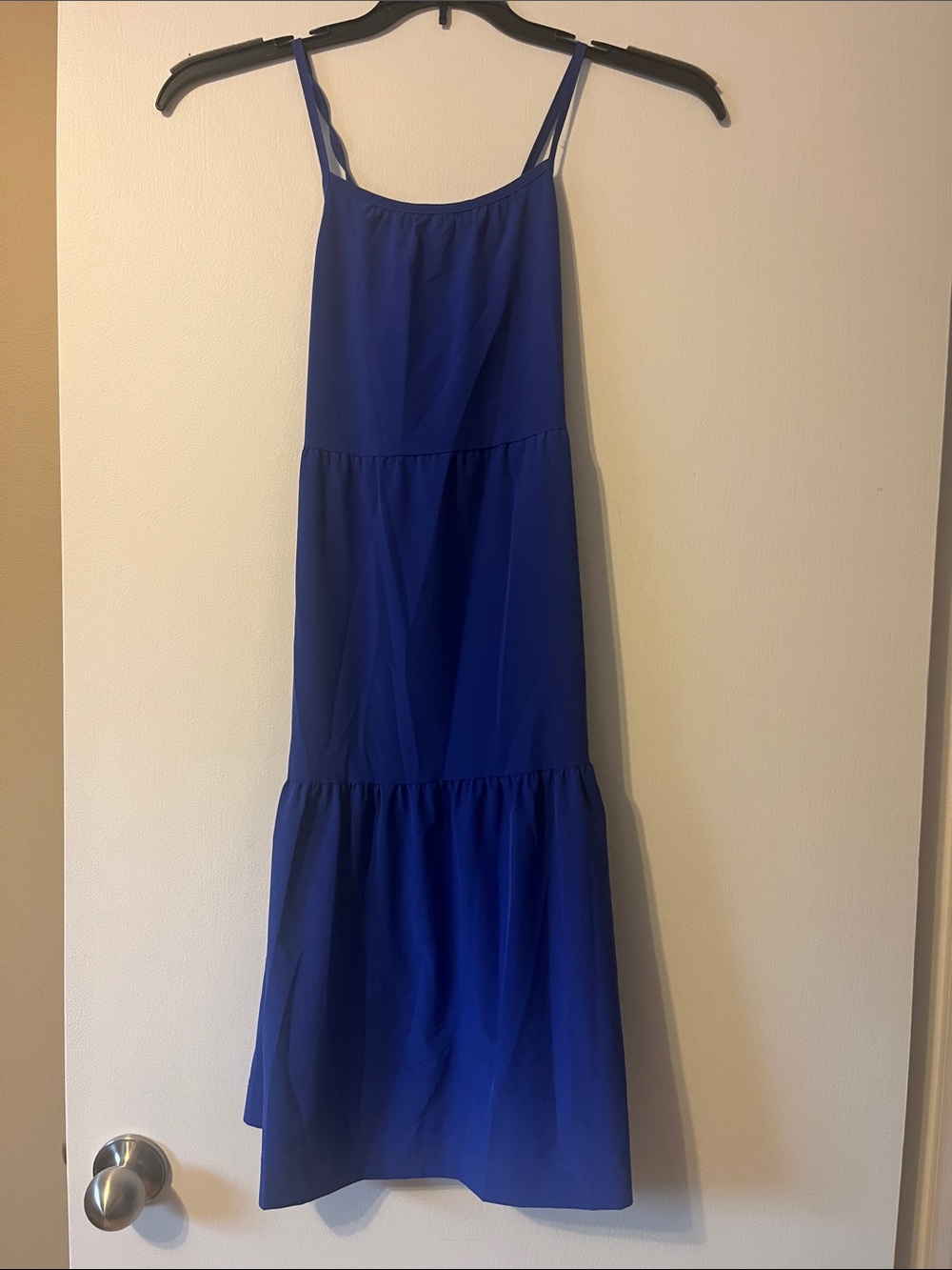 Mondetta Cobalt Blue Tiered Spaghetti-Strap Maxi Dress